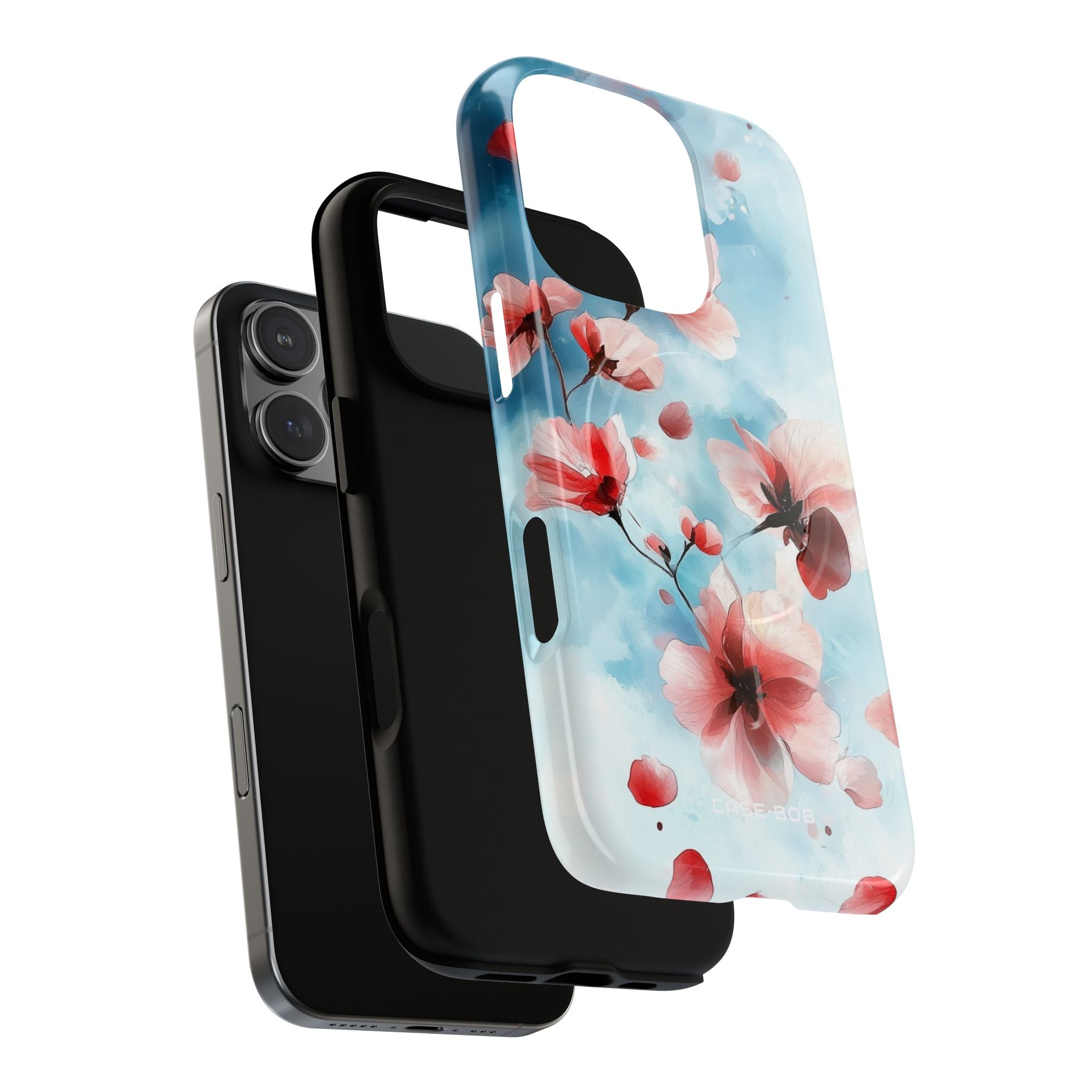 Pink Blossom Drift iPhone 16 Pro Skal - Tough+