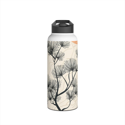 Spiky Tree Sunset - Stainless Steel Water Bottle