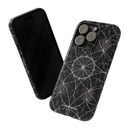 Strahlender Blütenblatt-Orbit iPhone 15 Pro Case - Tough
