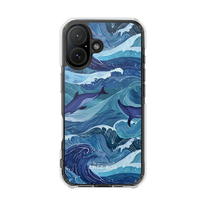 Dolphin Waves iPhone 16 Case - Impact - CASE•BOB