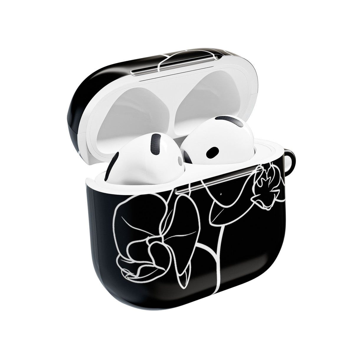 Midnight Orchid · Hard Case for AirPods & AirPods Pro · Black