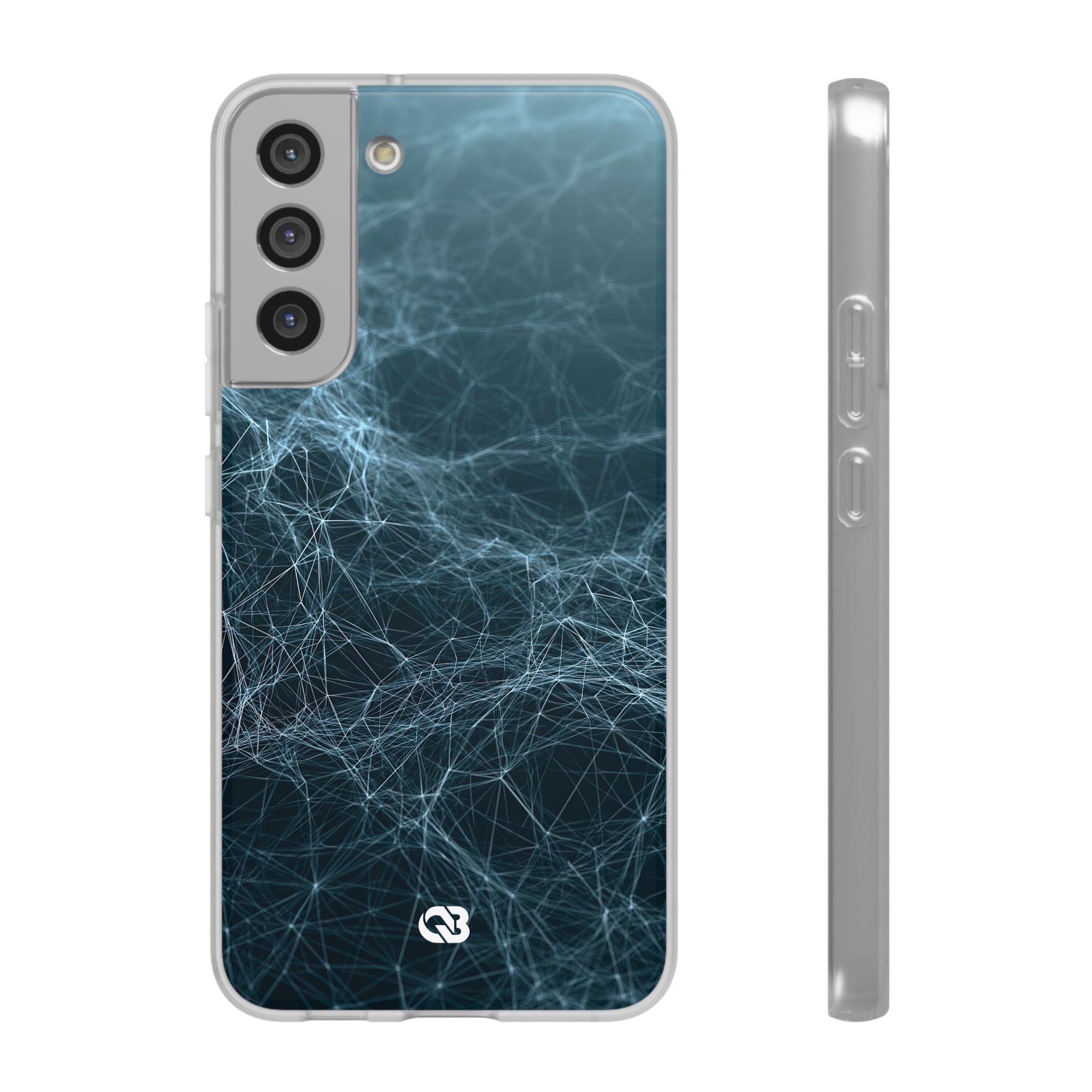Teal Lite Phone Case for Samsung - Arctic Neural Mesh