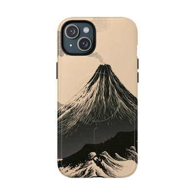 Beige Tough 2.0 Magsafe Phone Case for iPhone - Obsidian Ink Summit