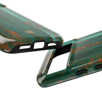 Teal Tough Phone Case for Google Pixel - Verdigris Copper Siding