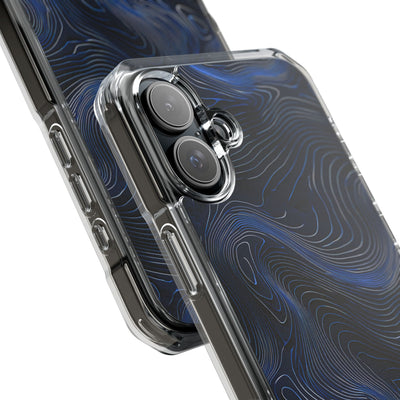 Blue Impact MagSafe Phone Case for iPhone - Cobalt Contour Ridge