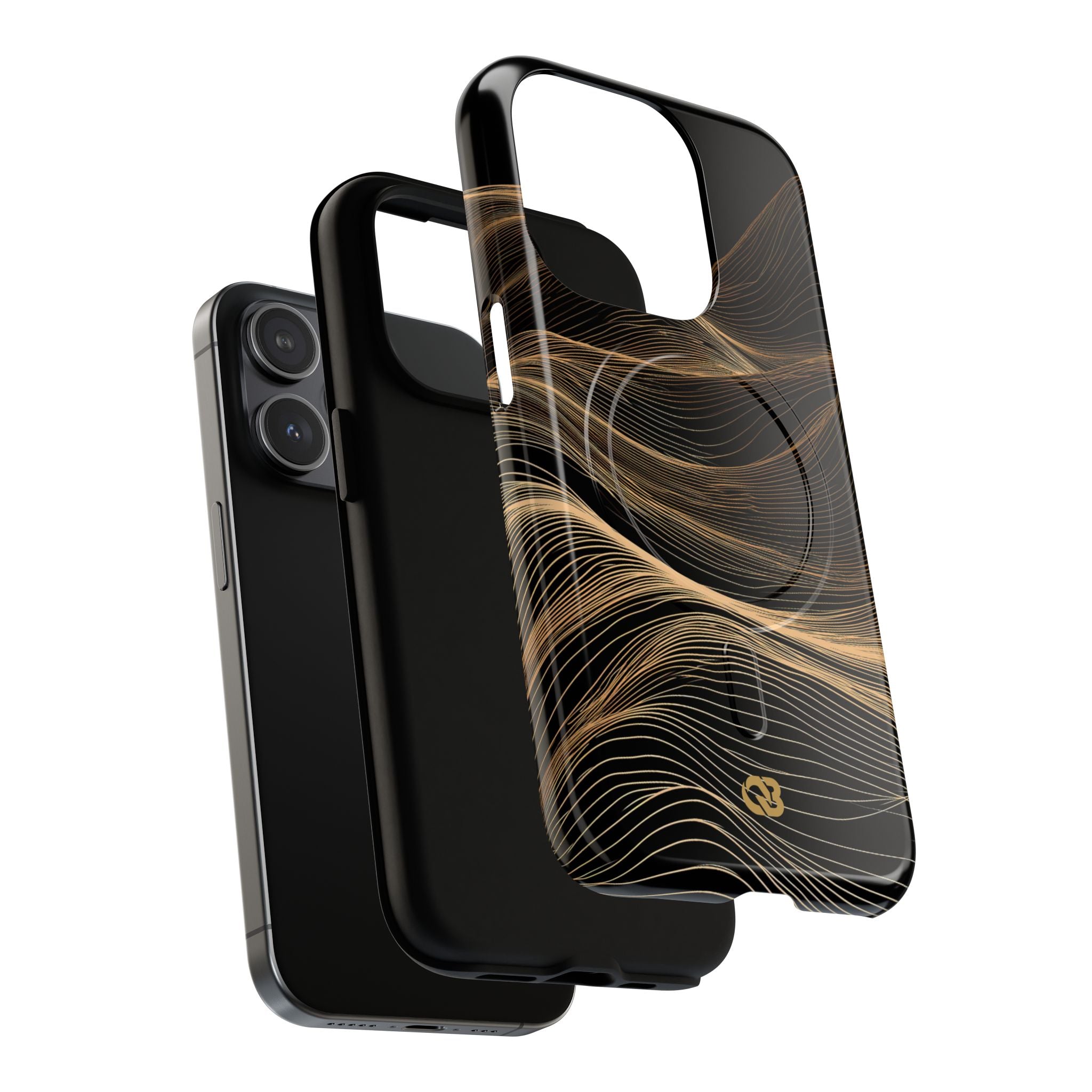 Black Tough 2.0 Magsafe Phone Case for iPhone - Copper Topo Ridge