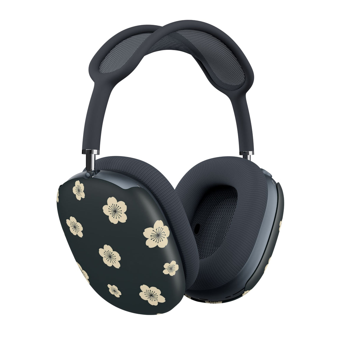 Midnight Sakura Bloom · Hard Case for AirPods Max · Black