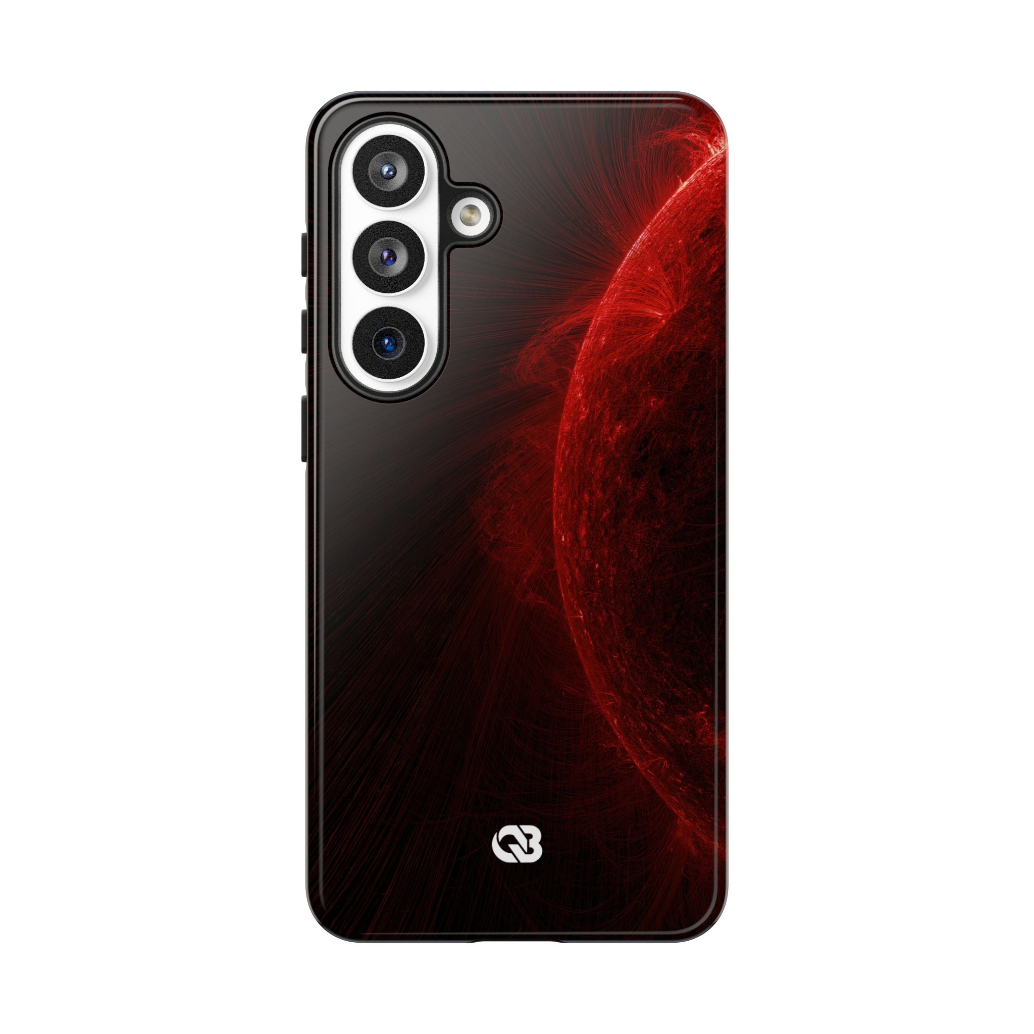 Red Tough Phone Case for Samsung - Solar Crimson Flare