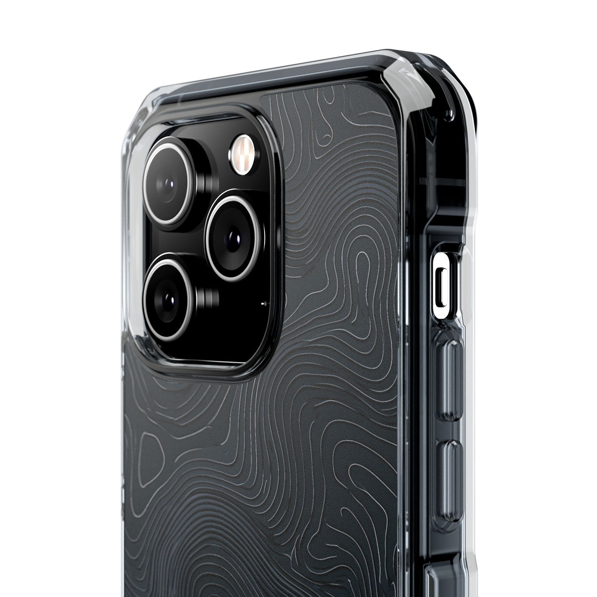 Obsidian Elevation · Clear Impact Magnetic Phone Case for iPhone ·  Black
