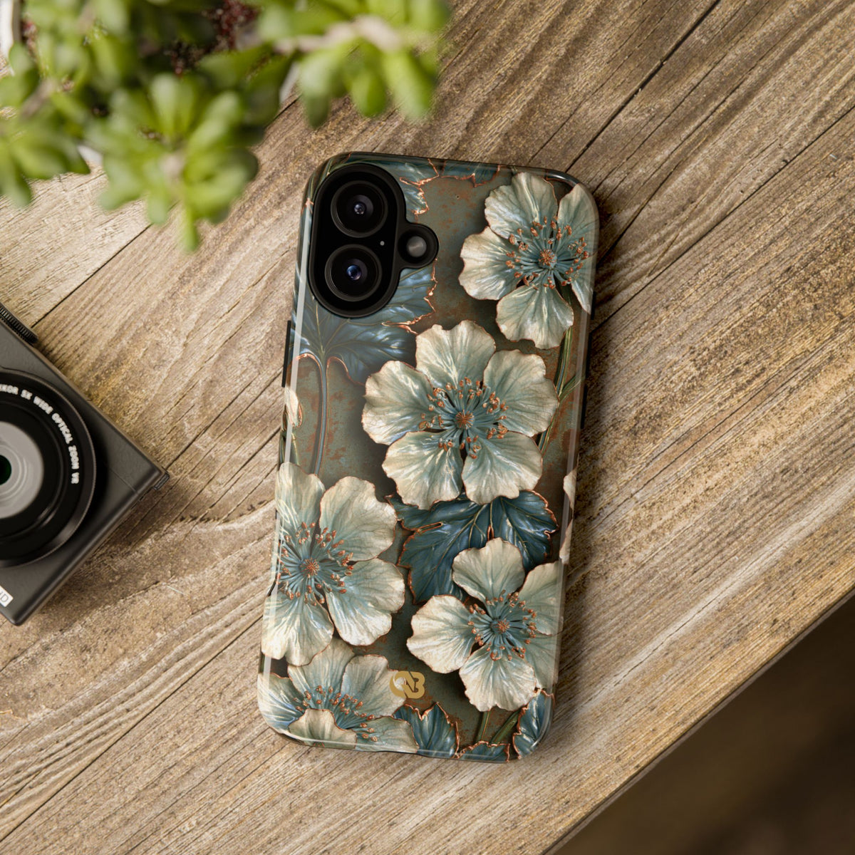 Gilded Blossom Reverie · Tough Phone Case for iPhone · Teal