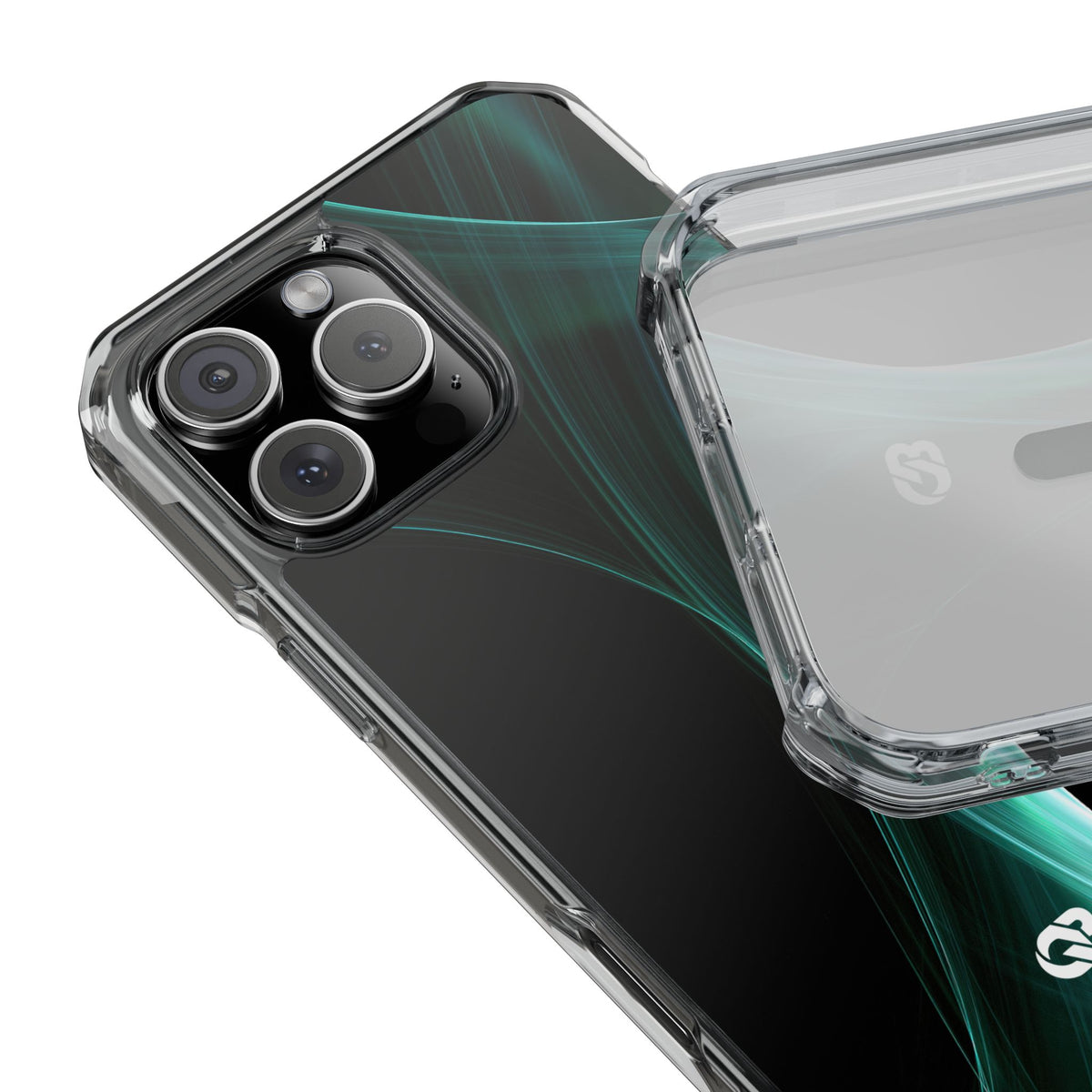 Emerald Lumen · Clear Impact Magnetic Phone Case for iPhone · Green