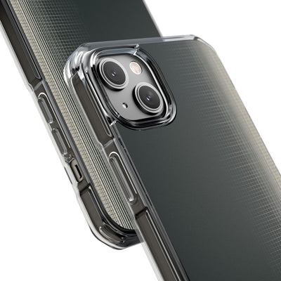 Grey Impact MagSafe Phone Case for iPhone - Charcoal Tech Grid