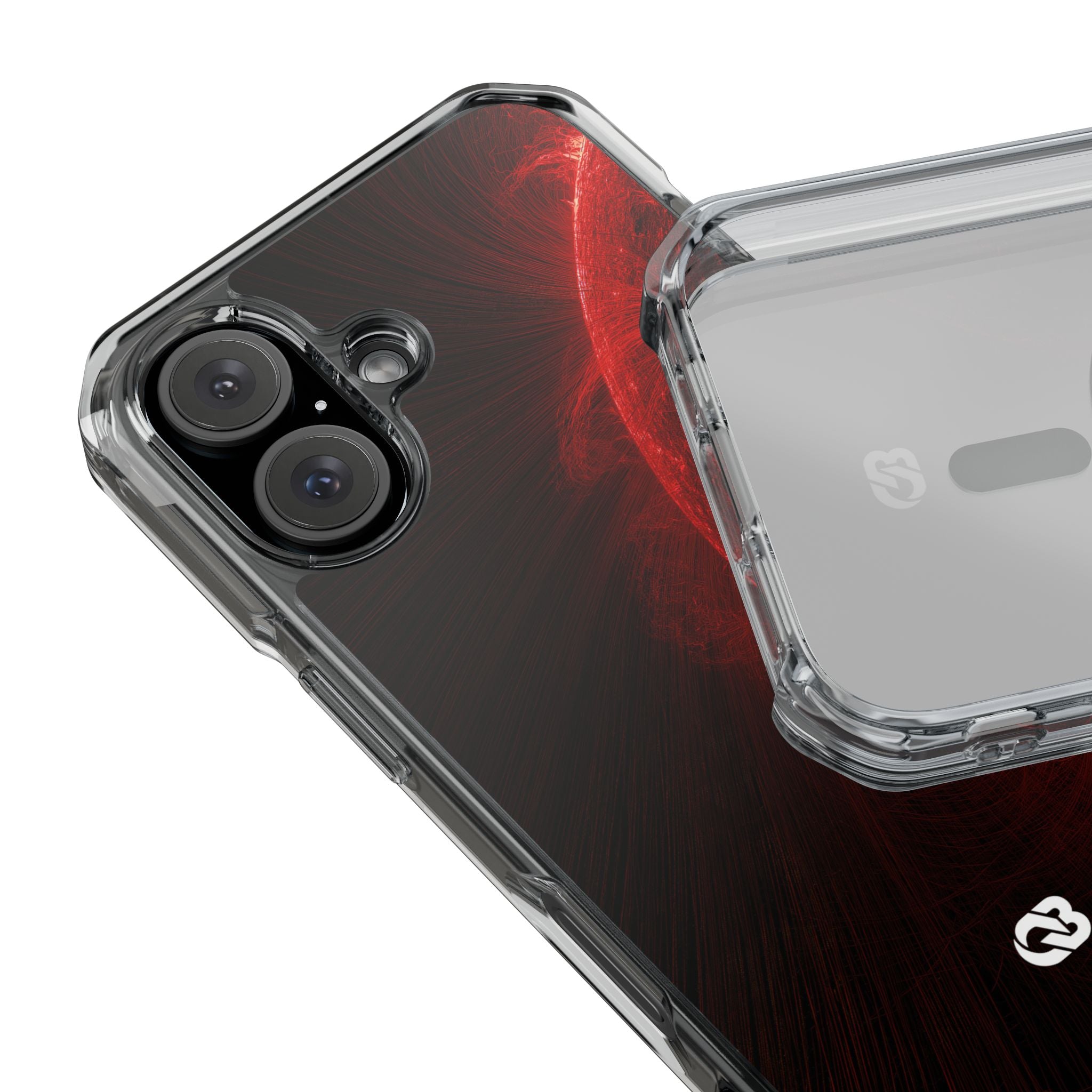 Red Impact MagSafe Phone Case for iPhone - Solar Crimson Flare