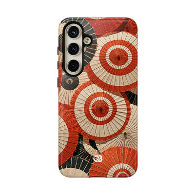 Vermilion Wagasa Motif · Tough Phone Case for Samsung · Red