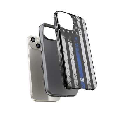 Gritty Cobalt Flag · Tough Phone Case for iPhone