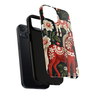 Nordic Dala Meadow · Tough 2.0 Magnetic Phone Case for iPhone · Red