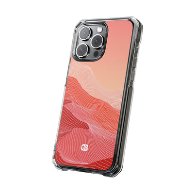 Coral Ridge Contours · Clear Impact Magnetic Phone Case for iPhone · Red