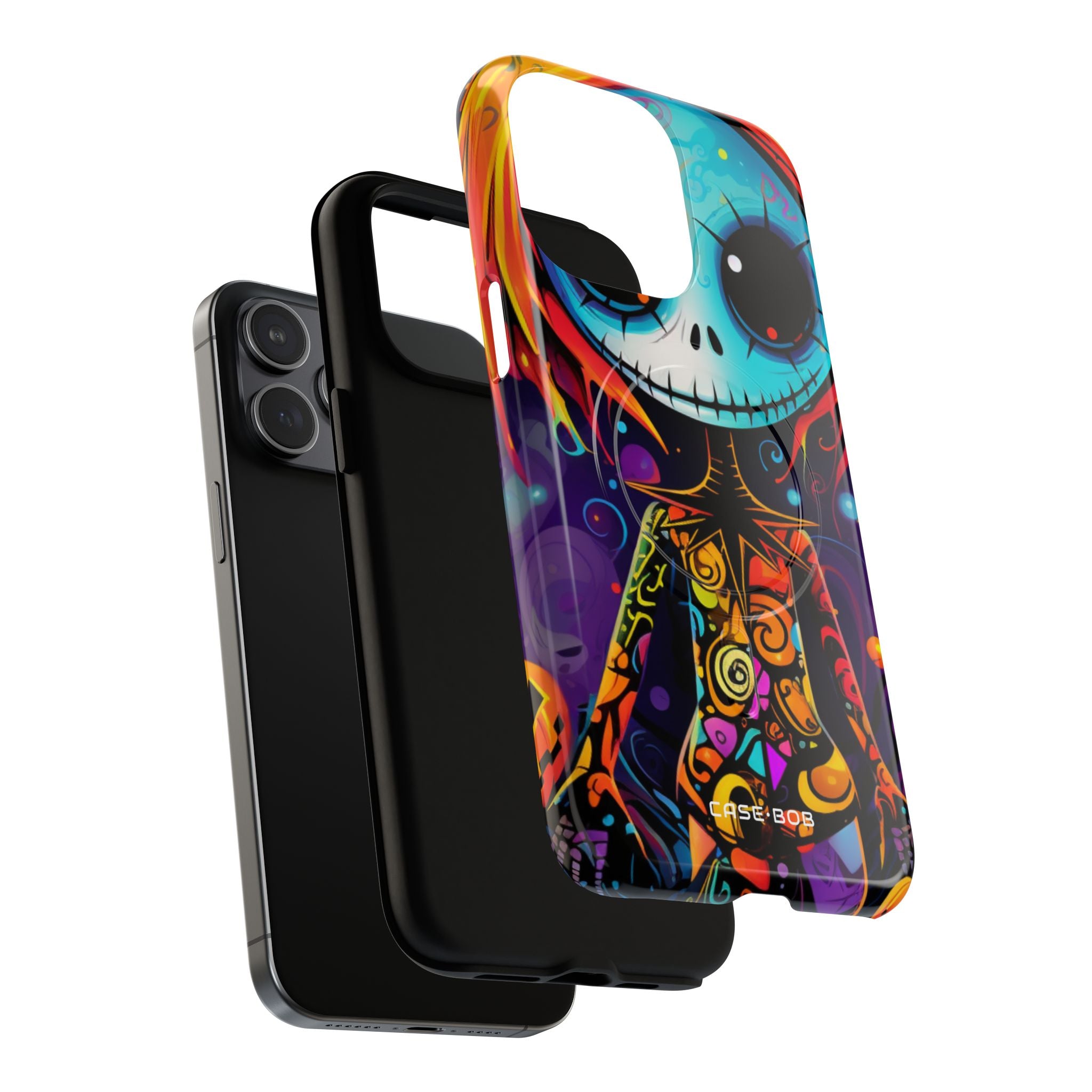 Blue Skull Swirl iPhone 15 Pro Max Case - Tough+ - CASE•BOB