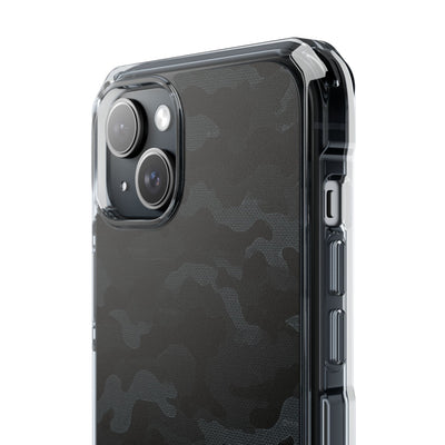 Blackout Urban Camo · Clear Impact Magnetic Phone Case for iPhone · Black