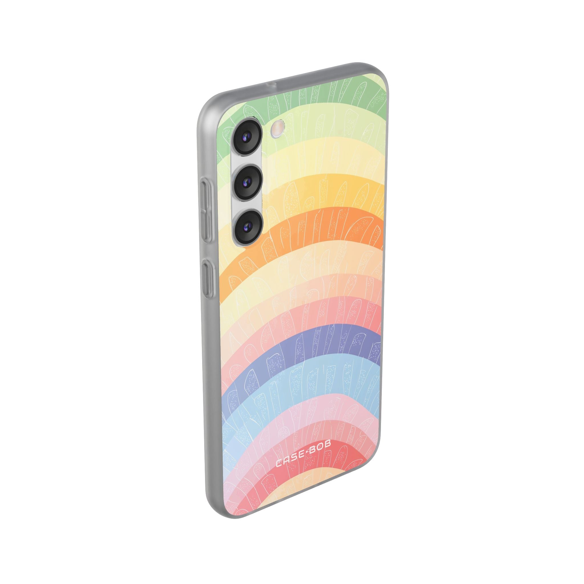 Pastell Regenbogen Bänder Samsung S23 Plus Case - Soft