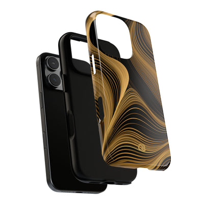 Gold Tough Phone Case for iPhone - Molten Copper Strands
