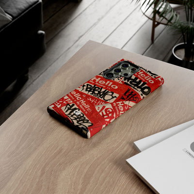 Slap Tag Collage · Tough Phone Case for Samsung · Red