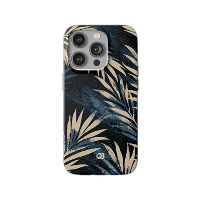 Blue Lite Phone Case for iPhone - Midnight Indigo Palm