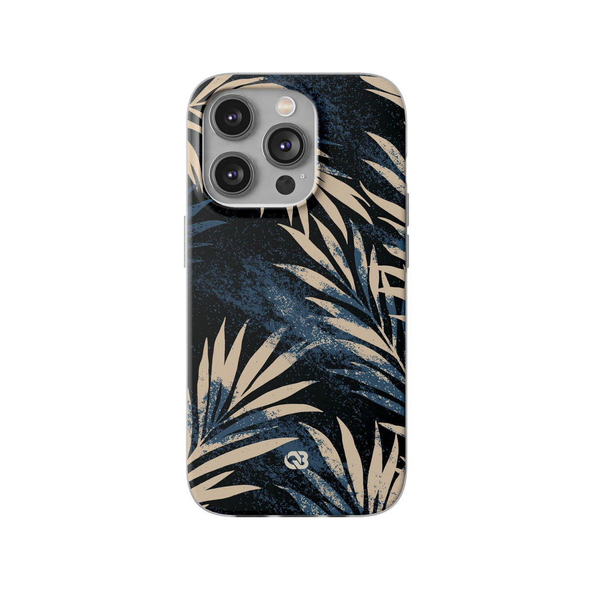 Blue Lite Phone Case for iPhone - Indigo Sandstone Palm