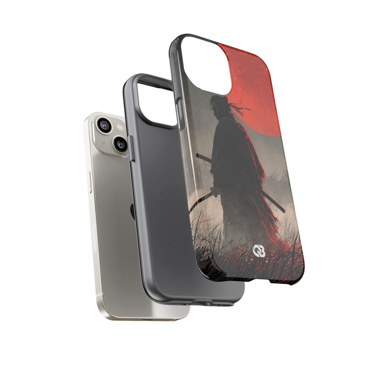 Crimson Moon Ronin · Tough Phone Case for iPhone · Black