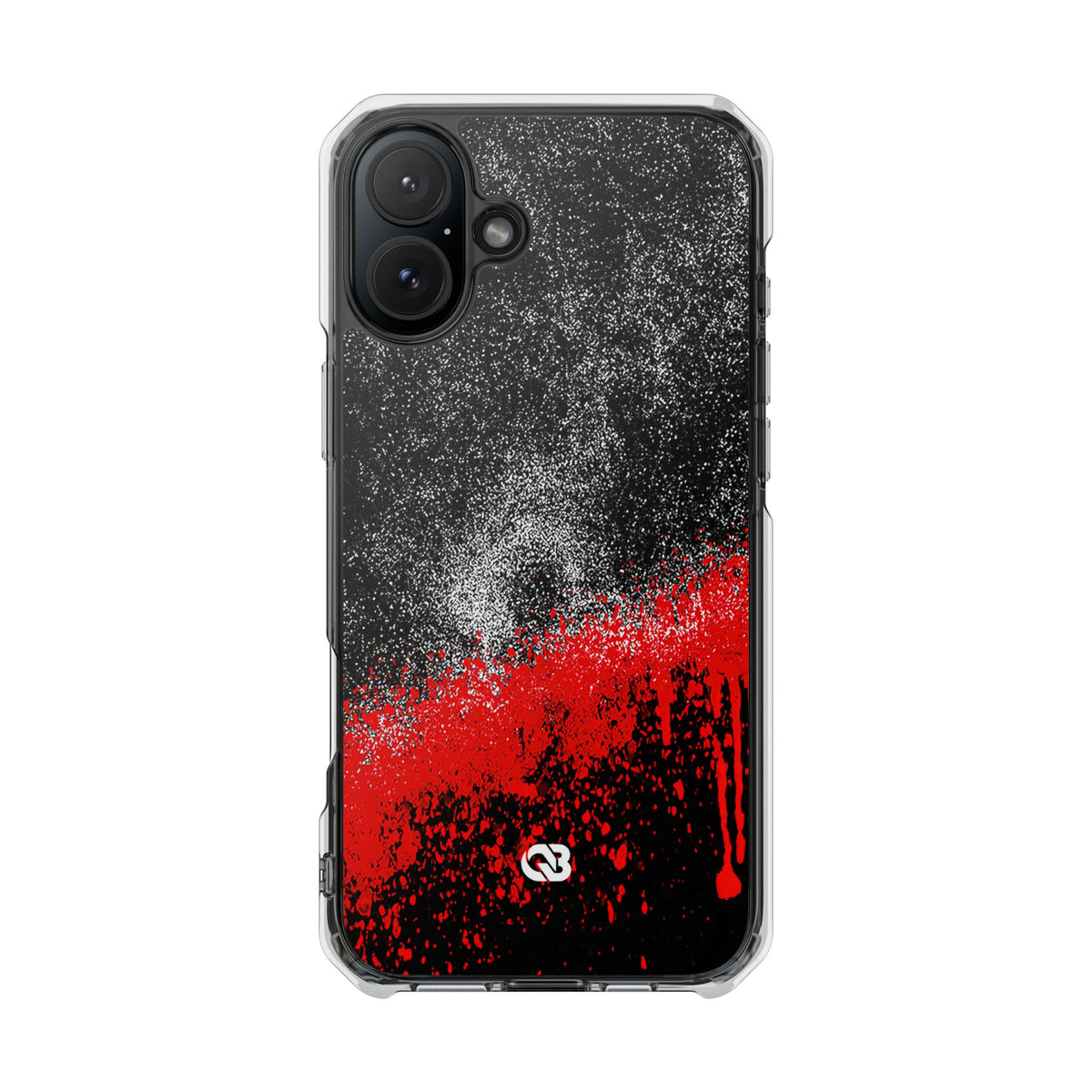 Crimson Noir Drip · Clear Impact Magnetic Phone Case for iPhone ·  Black