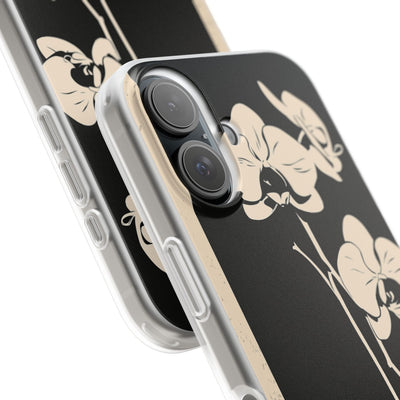 Black Lite Phone Case for iPhone - Obsidian Bone Orchid
