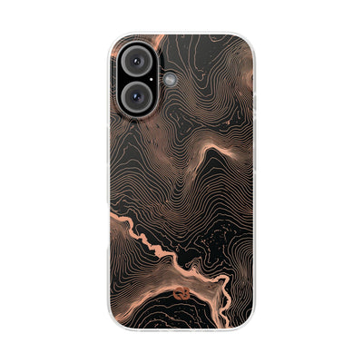 Orange Lite Phone Case for iPhone - Salmon Ridge Topo