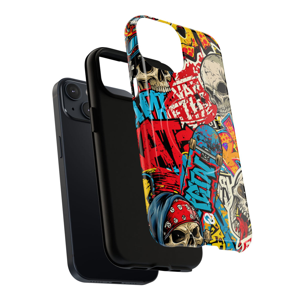 Skate Skull Riot · Tough 2.0 Magnetic Phone Case for iPhone · Red