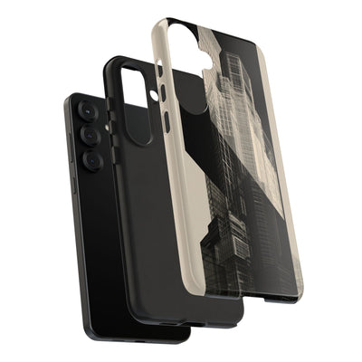Beige Tough Phone Case for Samsung - Monolith Urban Grid