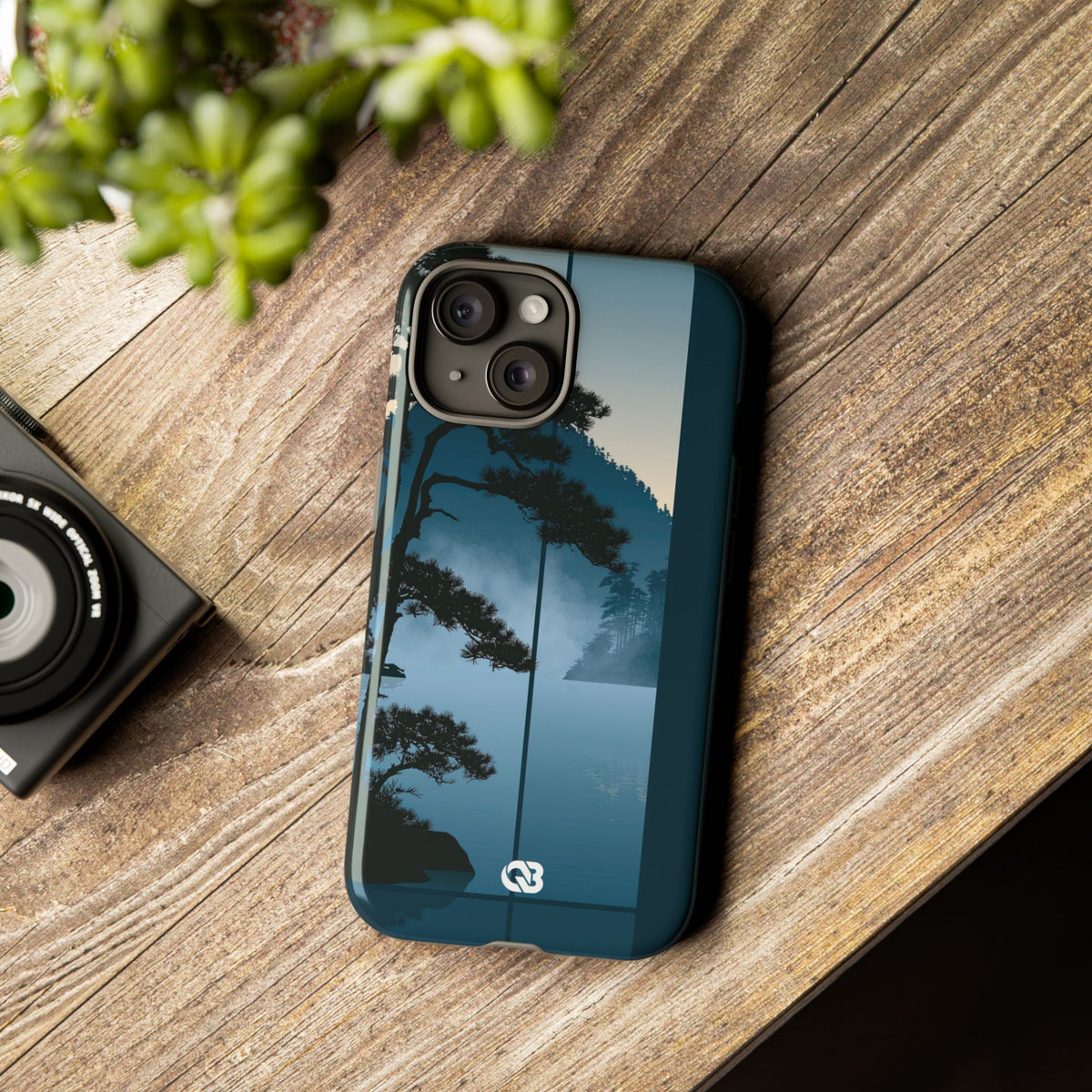 Misty Pine Horizon · Tough Phone Case for iPhone · Teal