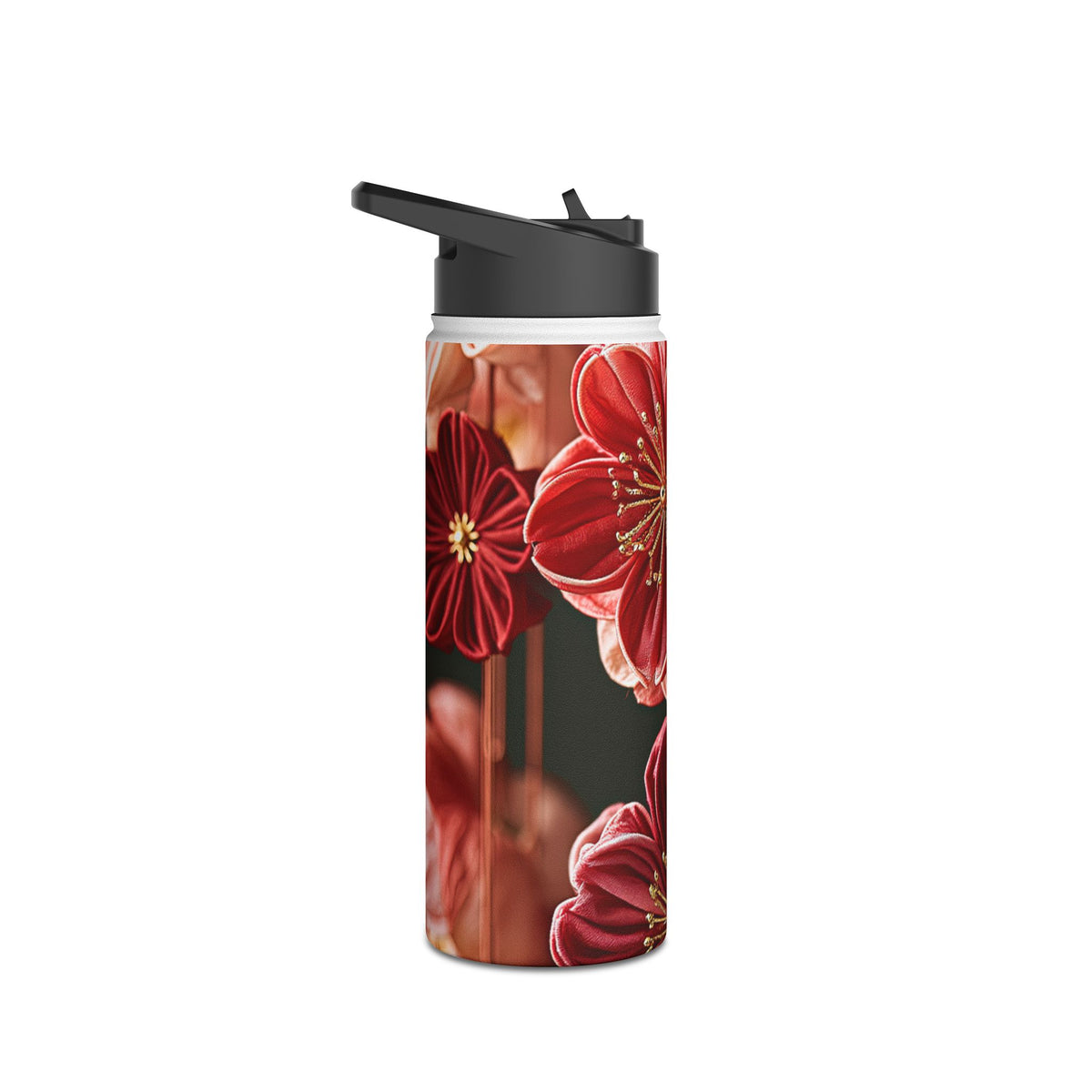 Silk Blossom Kanzashi · Insulated Water Bottle · Pink