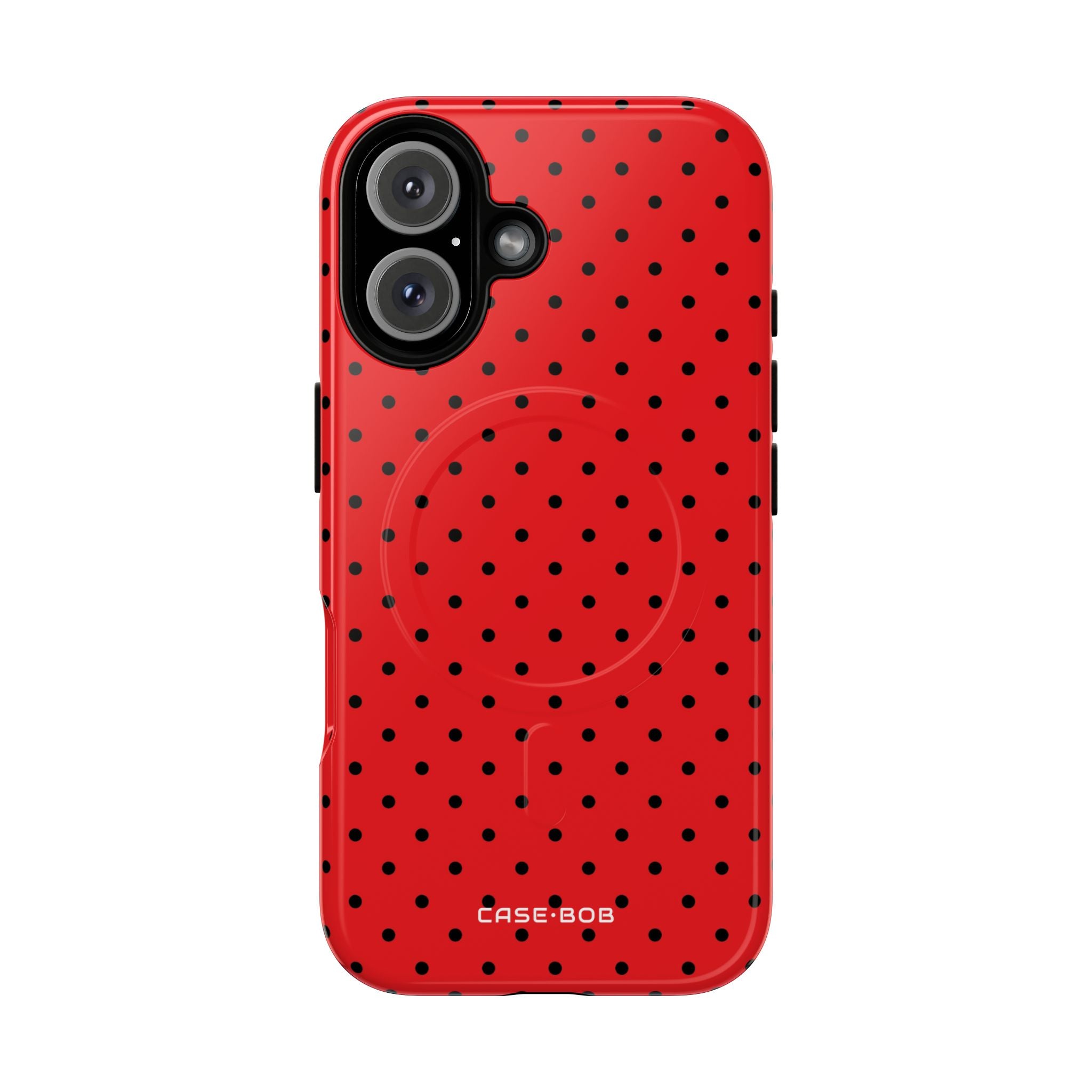 Crimson Dot Matrix iPhone 16 Case - Tough+
