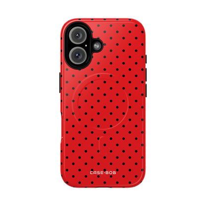 Crimson Dot Matrix iPhone 16 Case - Tough+