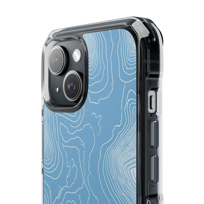 Blue Impact MagSafe Phone Case for iPhone - Glacial Ridge Topo