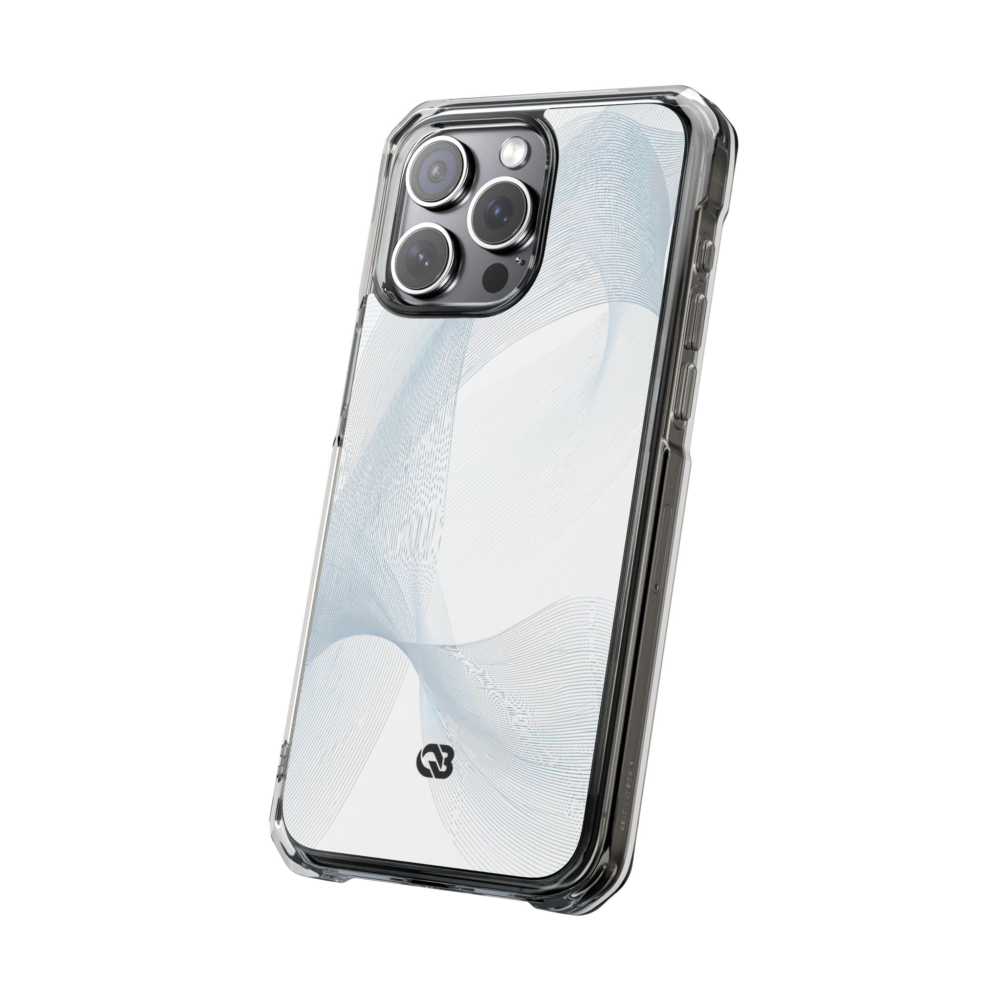 White Impact MagSafe Phone Case for iPhone - Arctic Line Current
