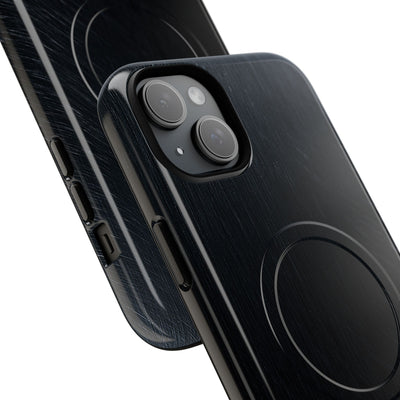Black Tough 2.0 Magsafe Phone Case for iPhone - Midnight Brushed Grain