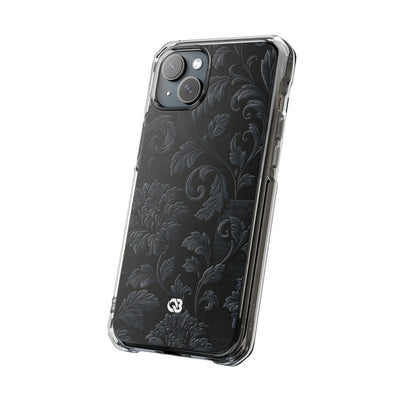 Obsidian Damask · Clear Impact Magnetic Phone Case for iPhone ·  Black