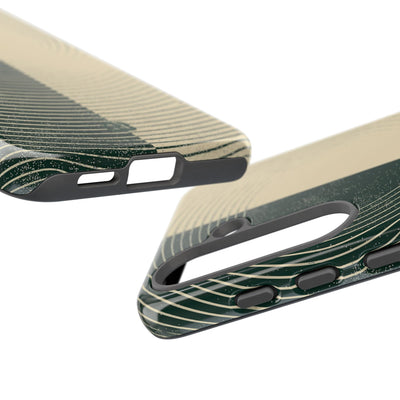 Green Tough Phone Case for Samsung - Evergreen Split Grain