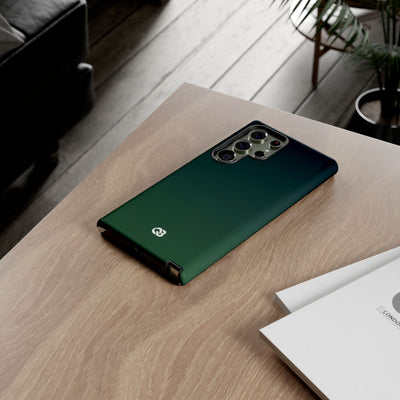 Green Tough Phone Case for Samsung - Midnight Pine Horizon