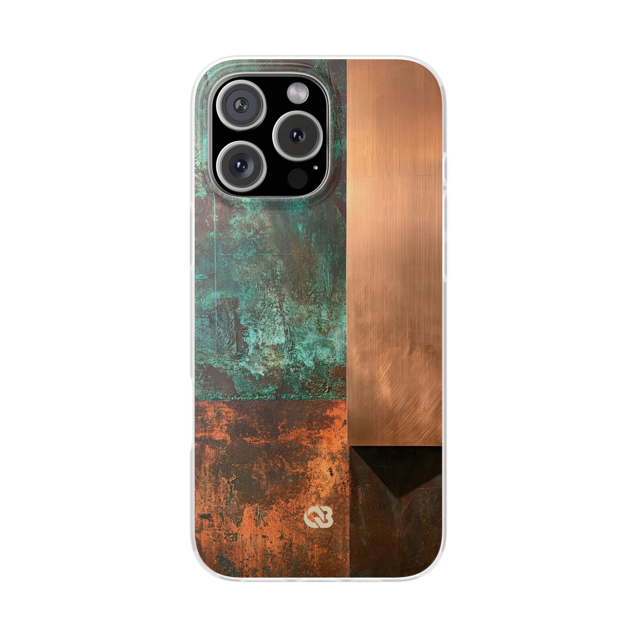 Teal Lite Phone Case for iPhone - Verdigris Copper Slab