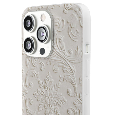 Ivory Baroque Relief · Lite Phone Case for iPhone ·  White