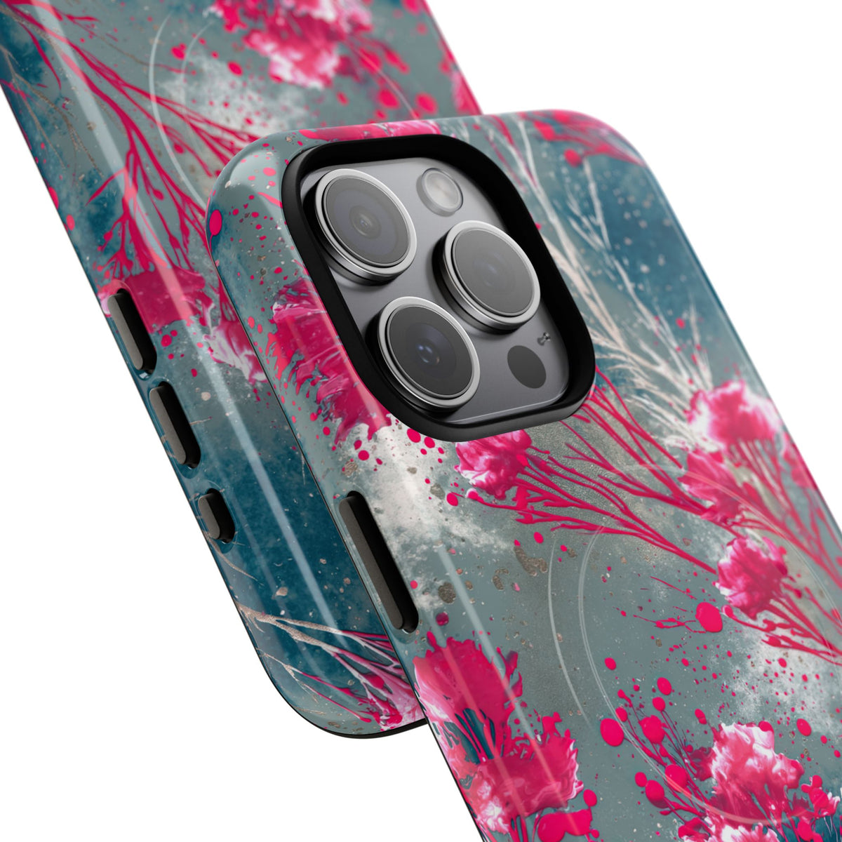 Cyber Blossom · Tough 2.0 Magnetic Phone Case for iPhone · Teal