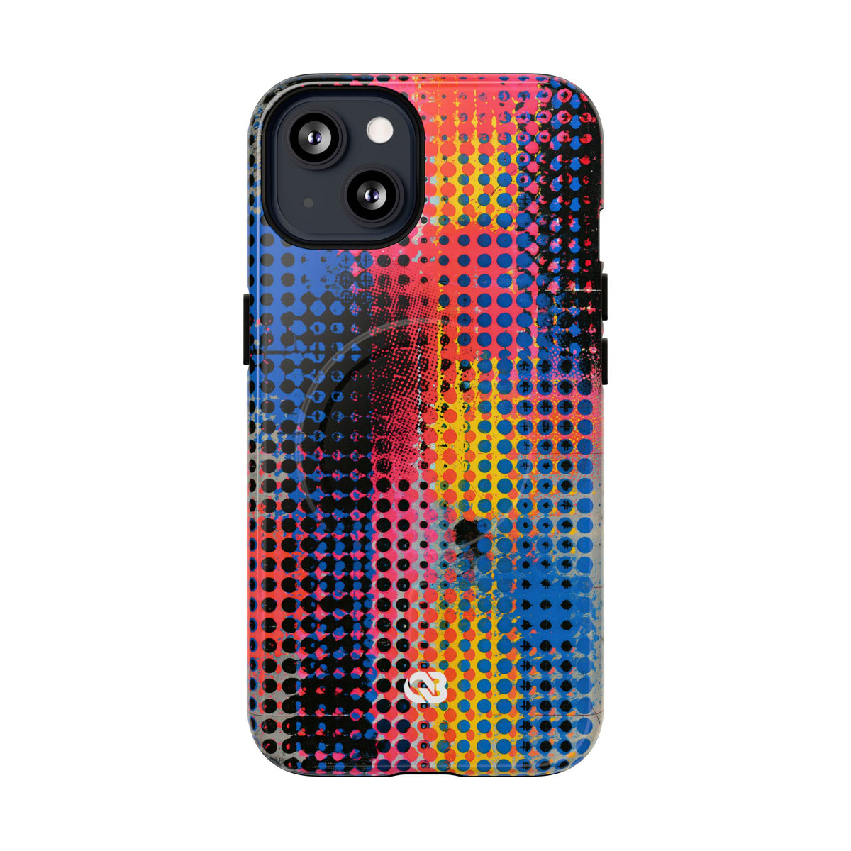 Chromatic Halftone Grid · Tough 2.0 Magnetic Phone Case for iPhone · Blue