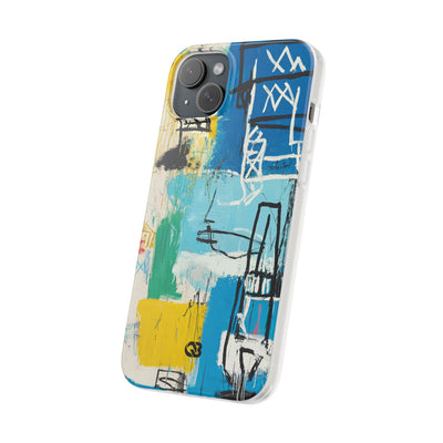 Azure Urban Scribble · Soft Phone Case for iPhone