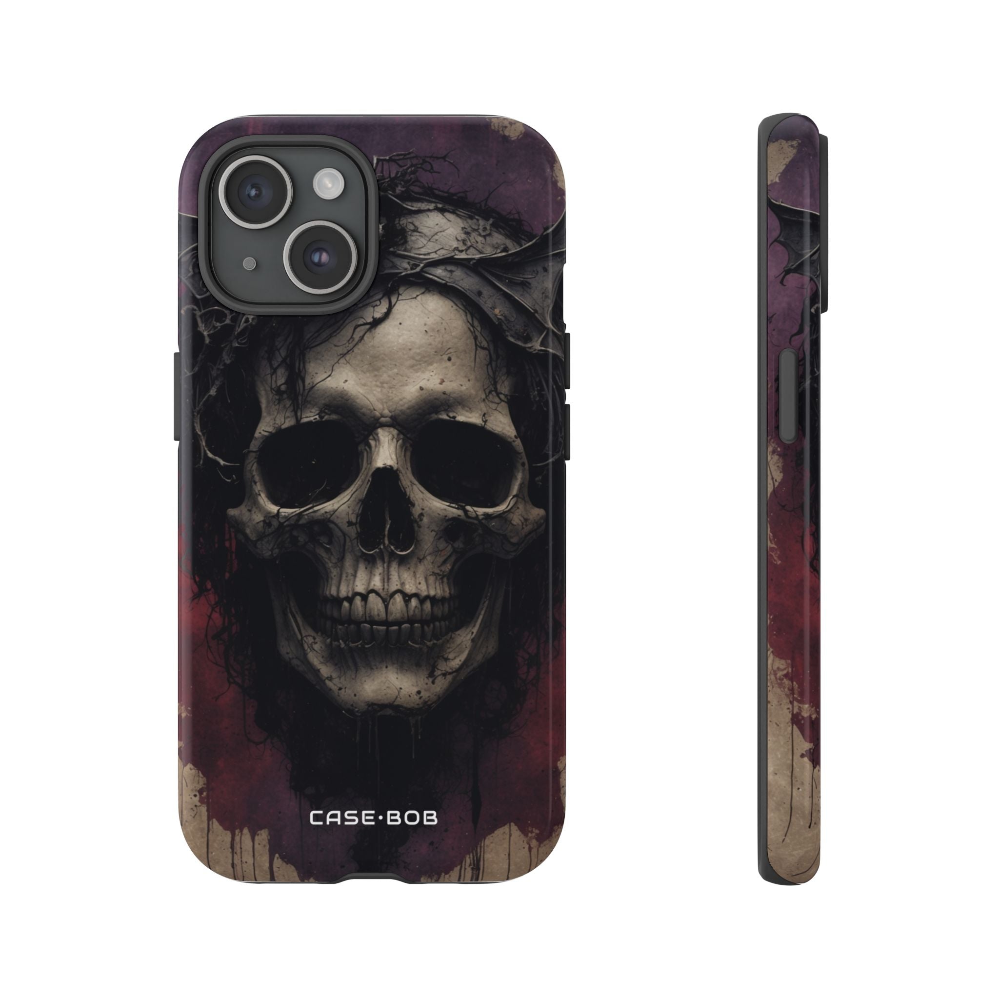 Gothic Skull Crown iPhone 15 Skal - Tough